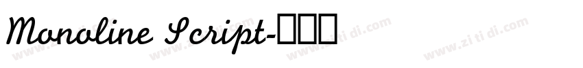 Monoline Script字体转换 Monoline Script字体转换